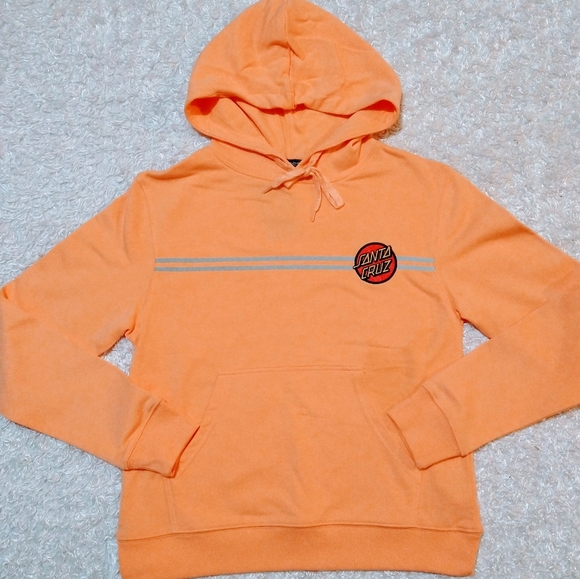 Santa Cruz Women's Hoodie Sweatshirt Peach Orange - Picture 2 of 5